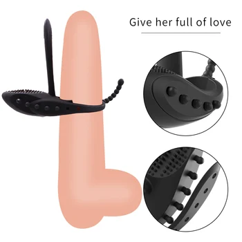 Penis Vibration Ring Cock Prostata Massage Delay Ejaculation Clitoris Stimulator Anal Beads Vibro Panties Sex Toys For Couples 4