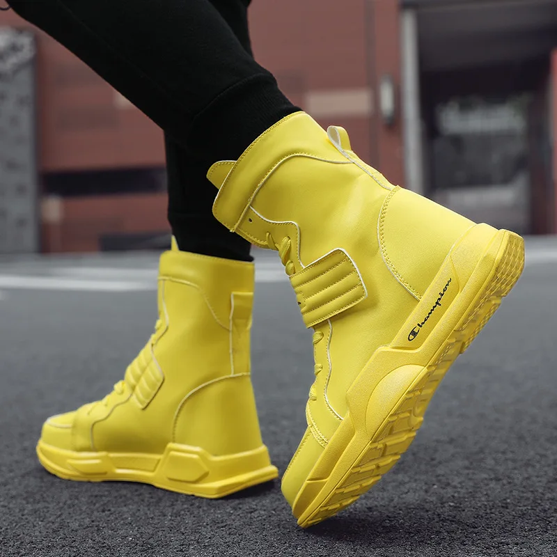 

MEN'S SHOES 2019 New Style Korean-style Fashion in High Shoes Students Cool Sneakers Hip Hop Street Large Size Sports Casual Men