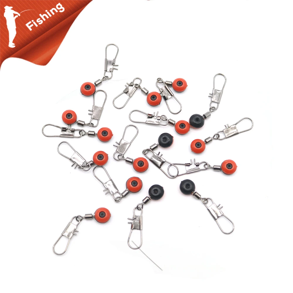 10 unids/lote de flotadores de pesca, conectores de granos de espacio, herramientas de pesca de agua salada, equipo de plástico, accesorios de Metal