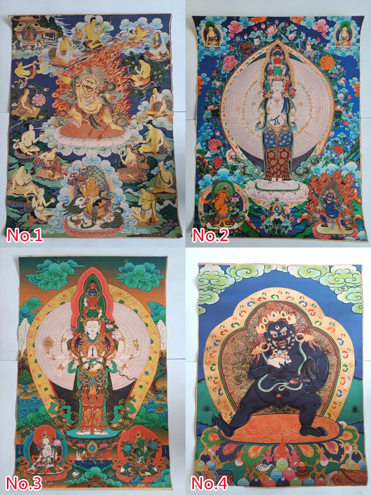 

Collection China Tibet Nepal Thangka Painting Fortune Exorcism Ping An Town House/5 Styles/11