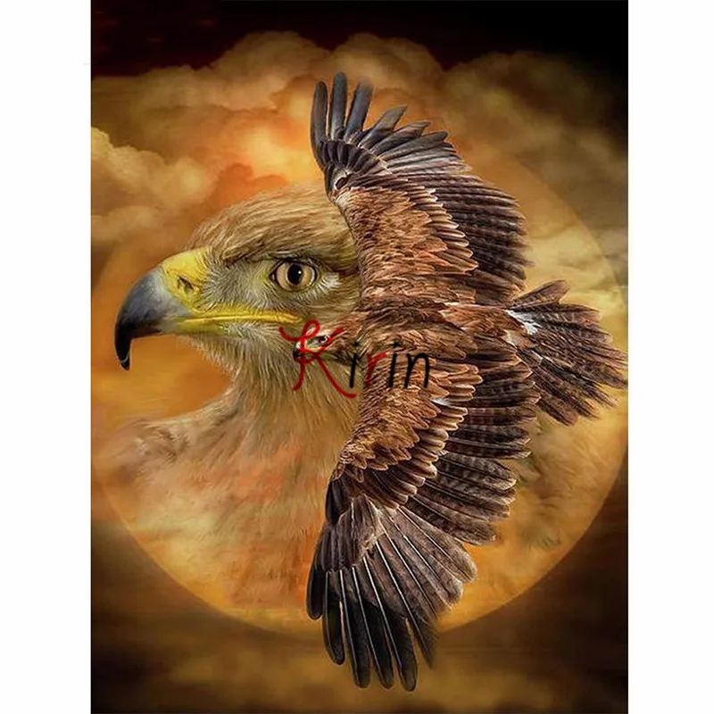Kirin show Diamond Embroidery Animals Picture Beading Painting Full Square New Arrival 5d Mosaic Eagle Beadwork | Дом и сад