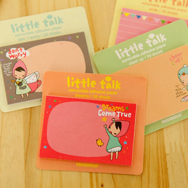 1 Pcs Adhesive Rilakkuma Stickers Molang Cartoon Kawaii Cute Memo Pad Sticky Notes Office School Supplies Stationery Notepad