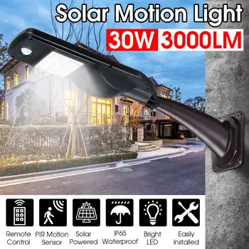 

20 LED Solar Power Power Street Light 30W Remote Control PIR Motion Sensor Garden Security Lamp Outdoor Waterproof Wall Light