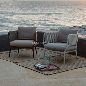 

Patio outdoor garden deck corded weave armchair lounge chair furnitures house
