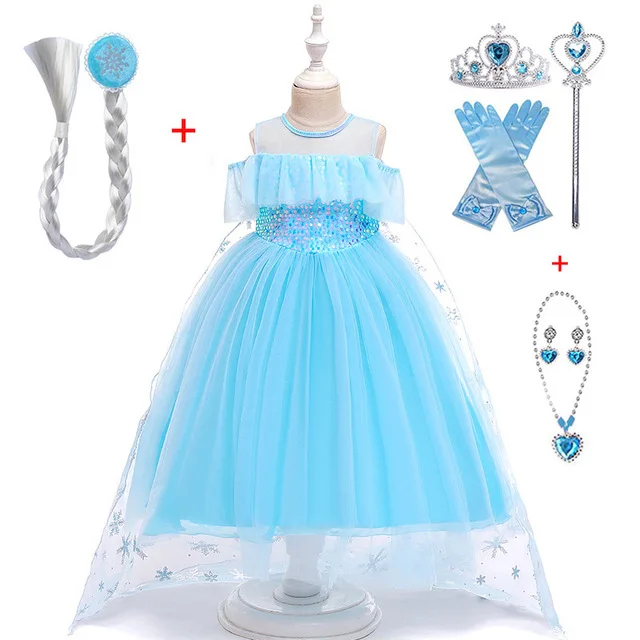 Единорог вечерние платья для маленьких девочек детская одежда платье принцессы на свадьбу Детские платья для девочек; маскарадное платье Костюмы на возраст 2, 4, 10 лет - Цвет: Blue