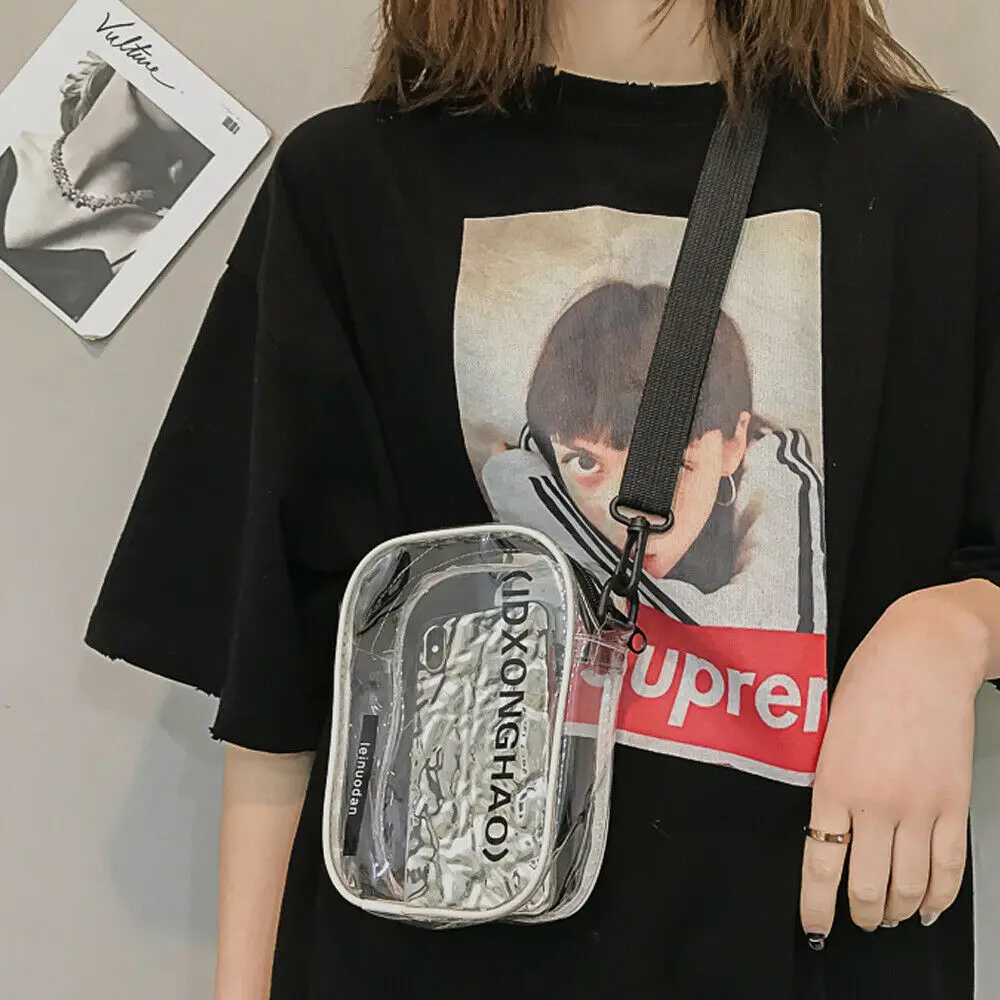 New Women Transparent PVC Clear Alphabet Jelly Candy Mini Cross Body Bag Tote Shoulder Handbag Purse Summer Beach | Багаж и сумки