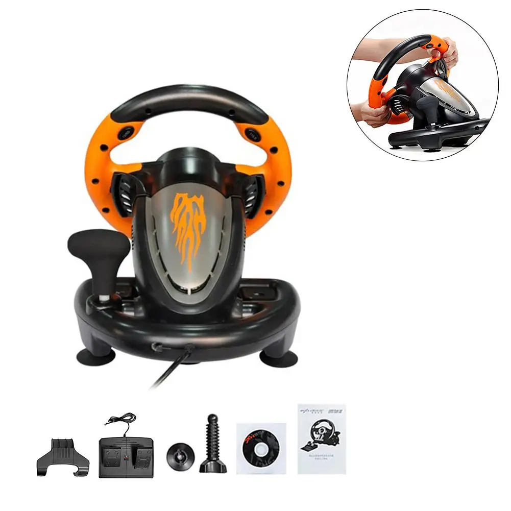 

Support PC/for PS3/PS4/X-ONE Computer Game Steering Wheel Simulation USB Wired Connection Racing Simulation Driving School Car