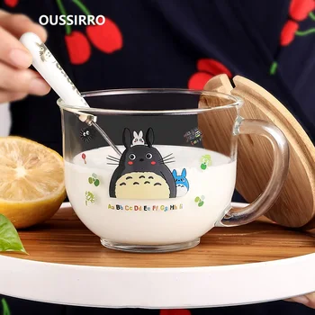 

OUSSIRRO Ready Player One Creative TOTORO CARTOON GLASS Mugs Cup Office Water / Milk / Coffee Cup