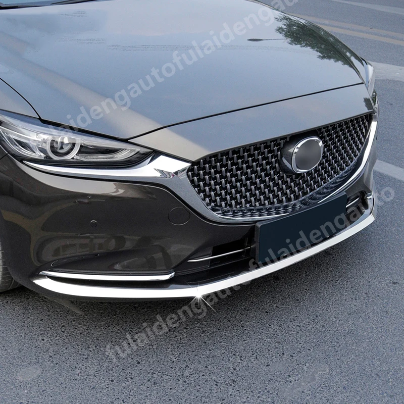 3 шт. для Mazda 6 Atenza- новая уплотнительная прокладка переднего бампера из нержавеющей стали полосы декоративная крышка аксессуары для стайлинга автомобилей