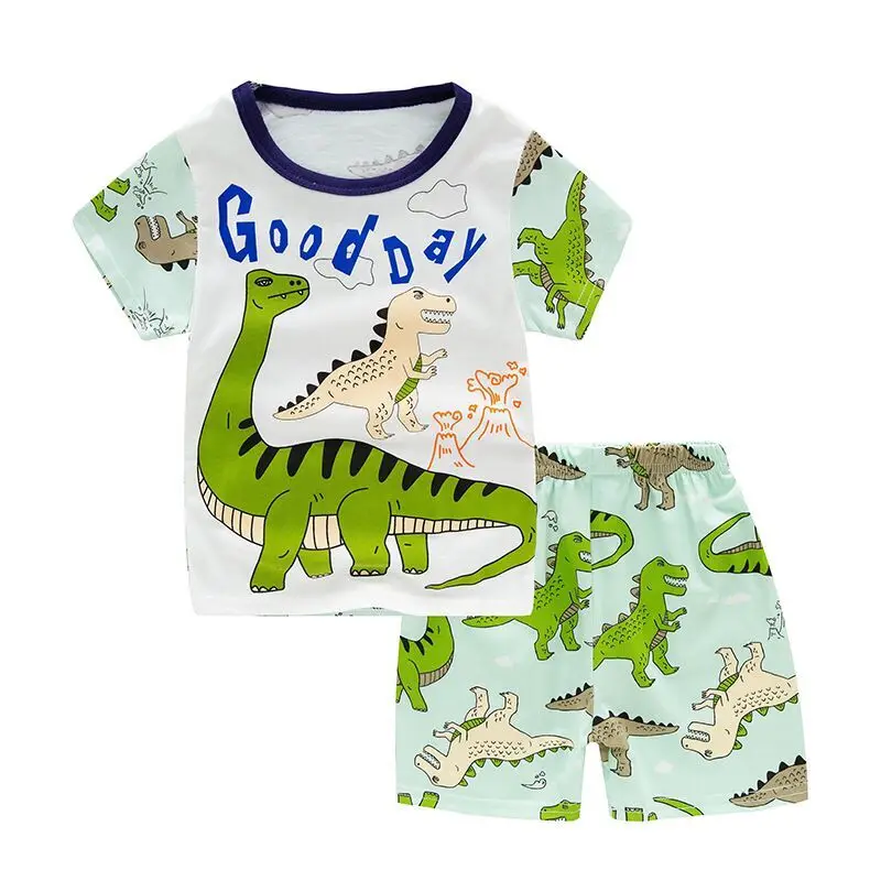 Kids-Pajamas-2pcs-Short-Sleeve-Cartoon-Kids-Sleepwear-Baby-Girl-Clothes ...