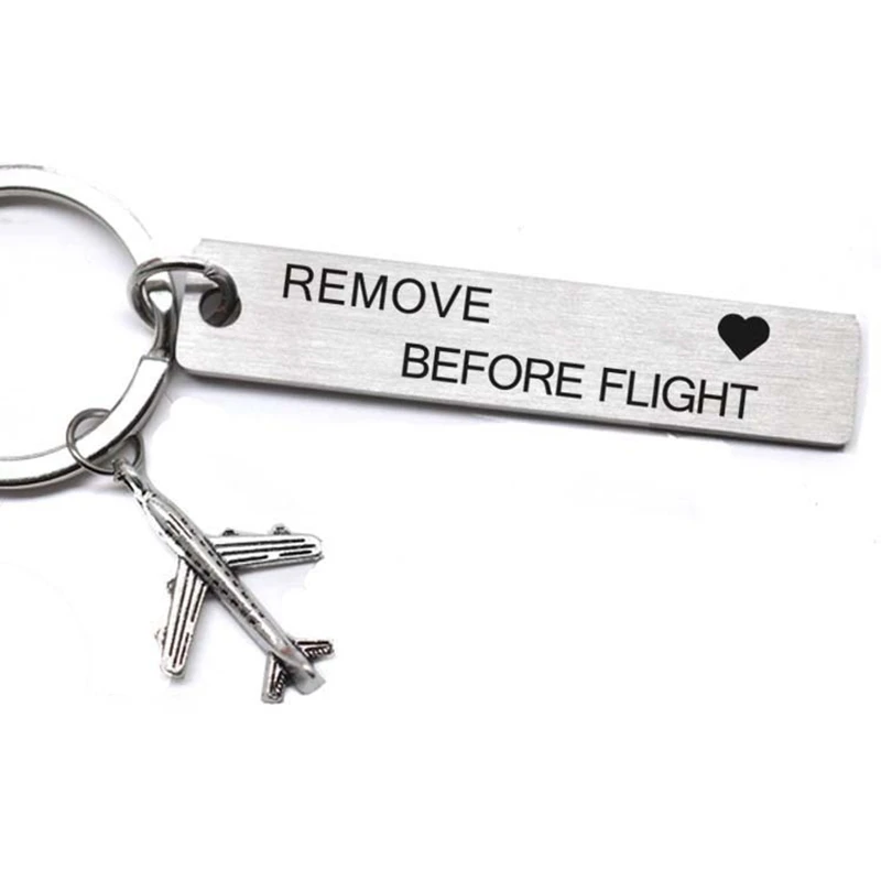 Креативный брелок Kiss Me Before Flight с прямоугольной подвеской подарок для