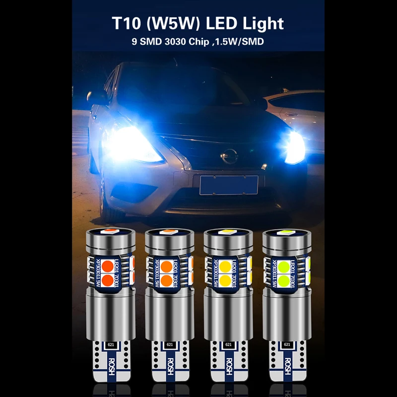 1 шт. W5W T10 Canbus светодиодный габаритный фонарь для vw golf 4 5 6 7 passat b6 b5 b7 touran touareg polo 6r 9n