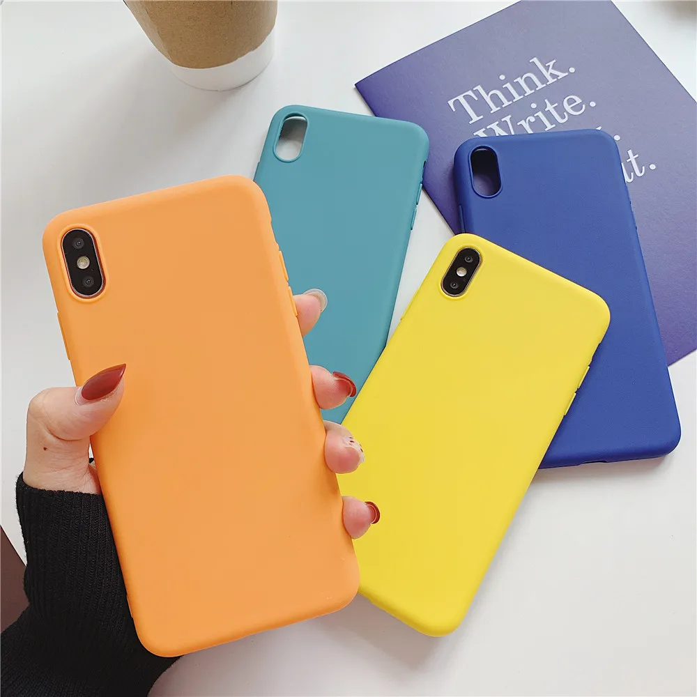 Чистый красочный чехол для iPhone 11 Pro Max X XS XR мягкий силиконовый из ТПУ 8 7 Plus 6 6Plus 6S |