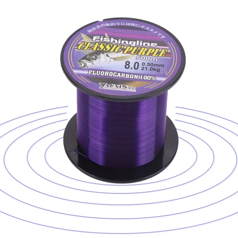 

500m Fishing Line Nylon Fluorocarbon Fishing Wire Leader Strong Pull Line Fishing Non-Linen Multifilament Tackle Accessories