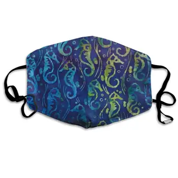 

Mouth Mask Color Seahorse Print Masks - Breathable Adjustable Windproof Mouth-Muffle, Camping Running for Women and Men