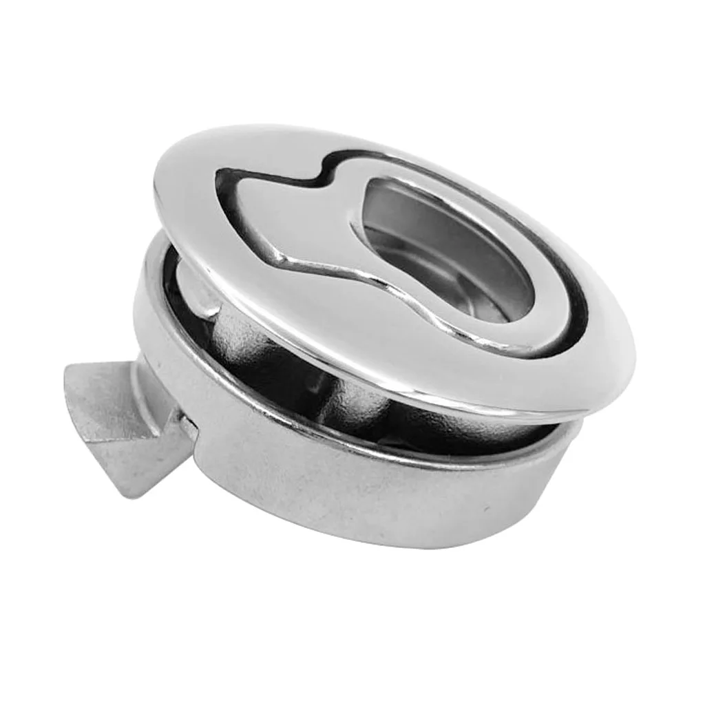 316 Stainless Steel Marine Yacht Boat Locking Latch Pull Hatch Latch Deck Lock 2''/50mm Cutout