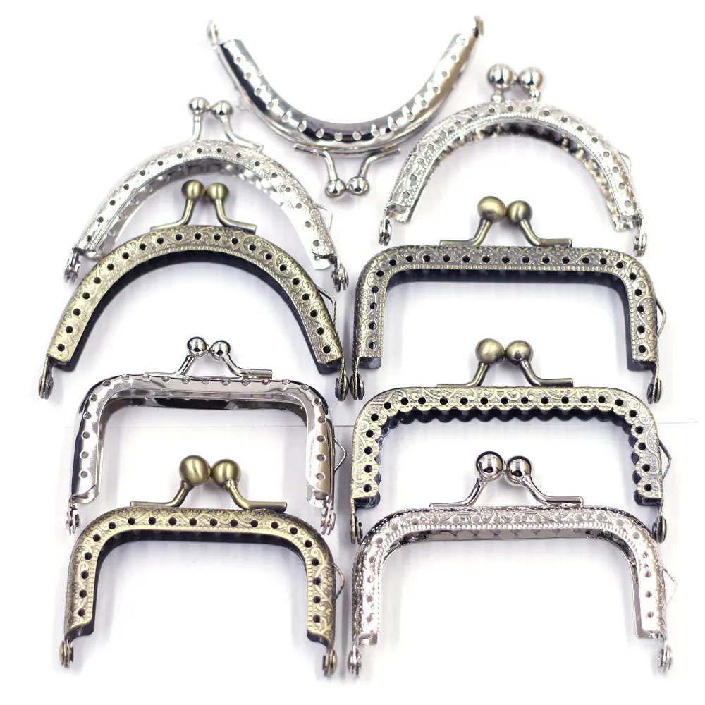 

Kiss Clasp Lock Ball Head Arch Rectangle Frame Metal Coin Purse Bag Craft Wallet DIY Accessorise 6.5-7.5cm 9 Styles