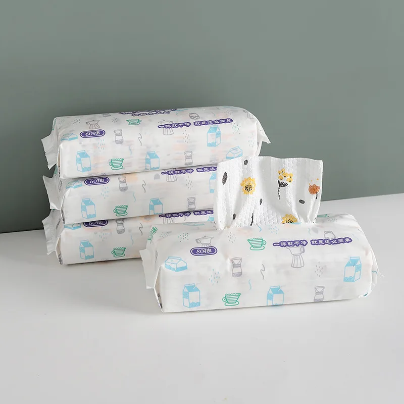 

Disposable Printed Non-woven Farbic Household Kitchen Cleaning Lazy Cleaning cloth Universal Washable Paper Removable Scouring P