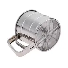 1 шт., ручной шейкер для муки из нержавеющей стали, сетчатый сито, чашка, прочная сахарная глазурь, инструмент для выпечки, кухонные формы для выпечки, сита