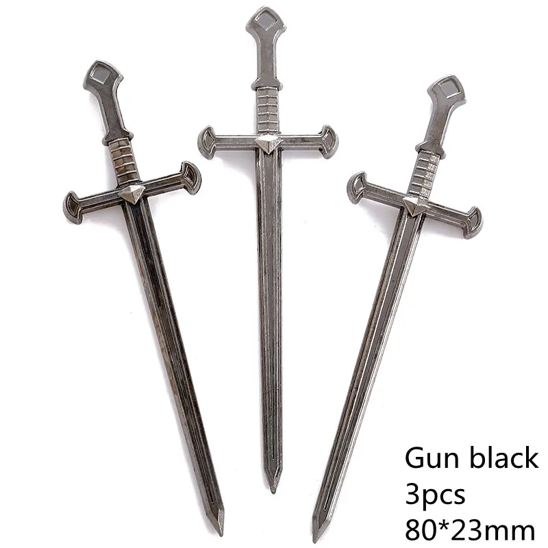 7pieces Rapier Swords Fencing Bookmark Charm Pendant For Crafting Diy Decor