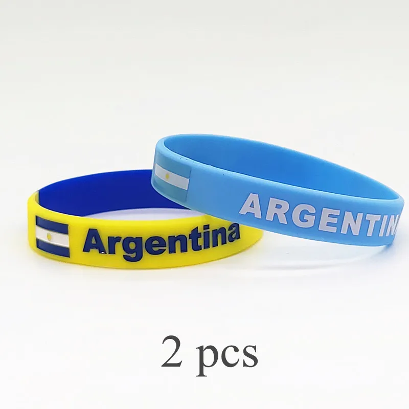 2 шт. силиконовый браслет с гравировкой в виде флага Argentina принтом Олимпийских игр