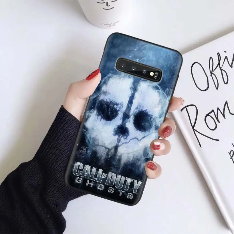 Чехол для samsung Galaxy S10+ Plus Lite Note 10 9 8 S9 S8 J4 J6+ Plus S7 S6 черный чехол для телефона