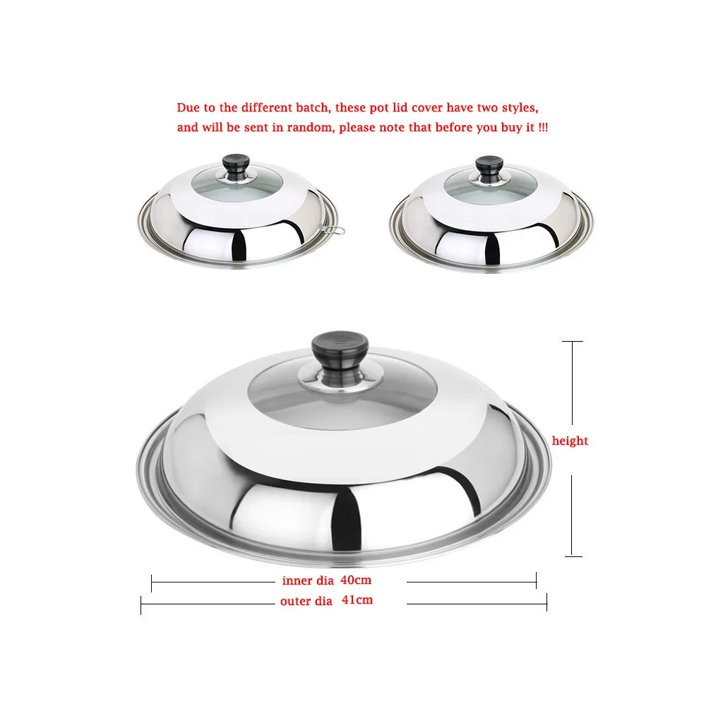 Transparent Pot Lid Glass Cover Kitchen Gadget 28cm/30cm/32cm/34cm/36cm/40cm