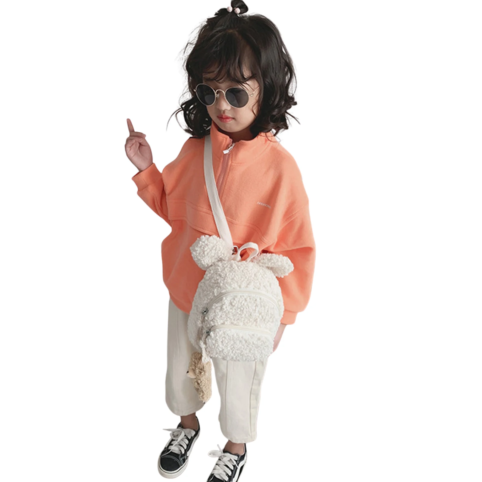 Kids Toddler Plush Backpack Cute Bunny Ear Kindergarten School Bag Winter Warm Fleece Daypack Outdoor Travel Bag for Boys Girls school bag
