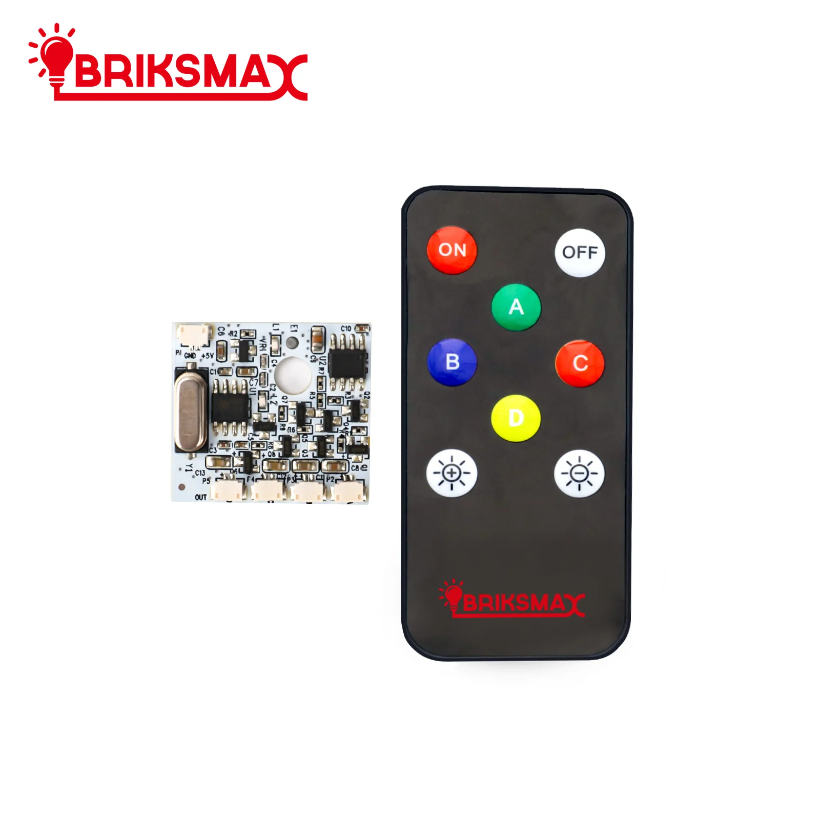 

BriksMax светодиодный светильник аксессуары RF приемника и дистанционное Управление набор «сделай сам» для вентиляторов