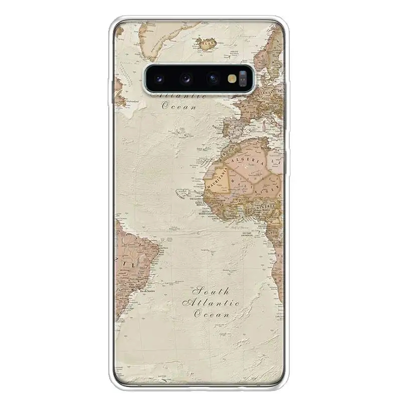 TW244-7 Карта мира, план путешествий, чехол для телефона samsung Galaxy S10+ Lite Note 10 9 8 S9 S8 J4 J6 J8 Plus S7 S6, чехол - Цвет: TW244-7