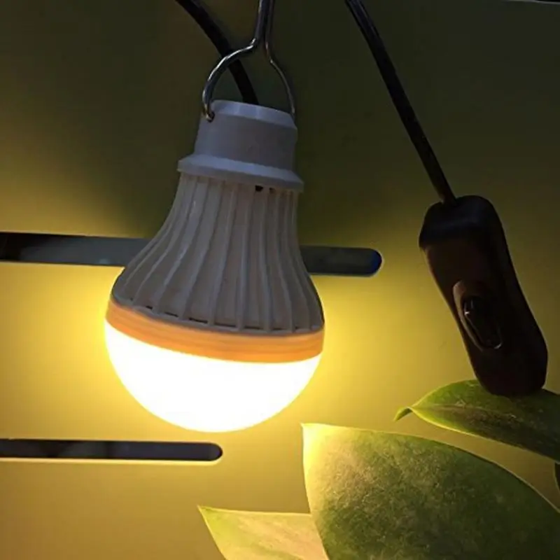 USB Switch Camping Bulb Flashlight Outdoor Travel Fishing LED 5W Super Bright Hiking Emergency Light Lantern Lamp | Лампы и освещение