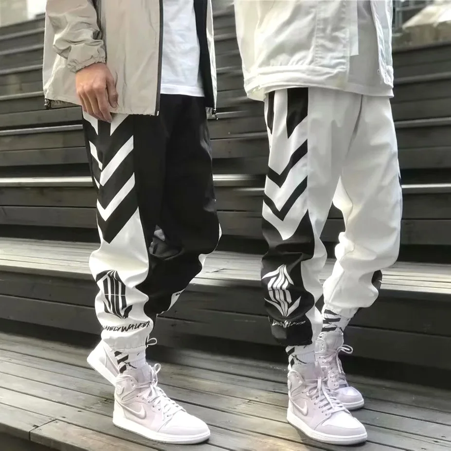 

Popular Brand INS Super Fire Pants Men's Hiphop Ankle Banded Pants Loose-Fit xi ha ku National Trends Sports Ninth Pants Couples