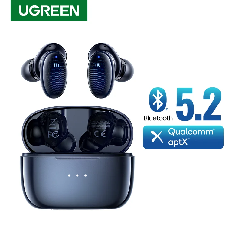 UGREEN HiTune X5 TWS беспроводные Bluetooth 5 2 наушники aptX чип Qualcomm 70ms низкая задержка 28 часов