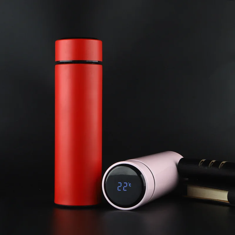 4800ML Red Термос-чашка с термоизоляцией объемом 480 мл, термос, Термокружка с ЖК-дисплеем, походная чашка из нержавеющей стали 304, велосипедная бутылка - Цвет: 4800ML Red