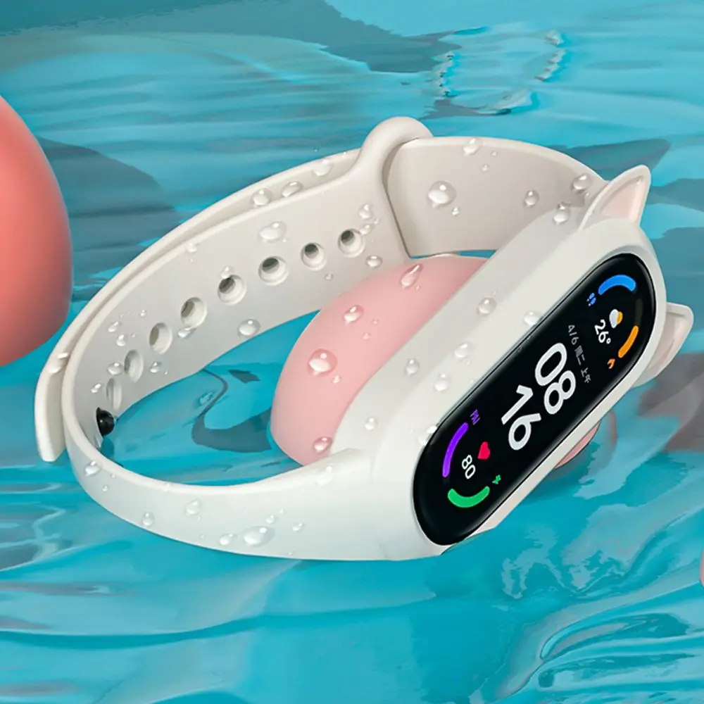 Replace Belt for Xiaomi 3/4 Strap Ears Bumper Cat Earmuffs Case Smart Bracelet Strap Wristband for Mi Band 6 5 4 3