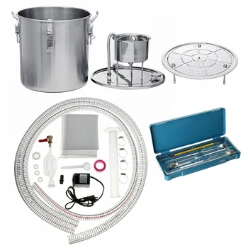 

Alcohol Distiller Distiller Stainless Steel Water Distiller Copper Tube Home Brewing Kit Build-in Thermometer