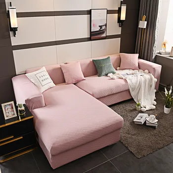 

Elastic corner sofa covers for living room adjustable L shape decorative cushion 1/2/ 3/4 seater protector couch cover