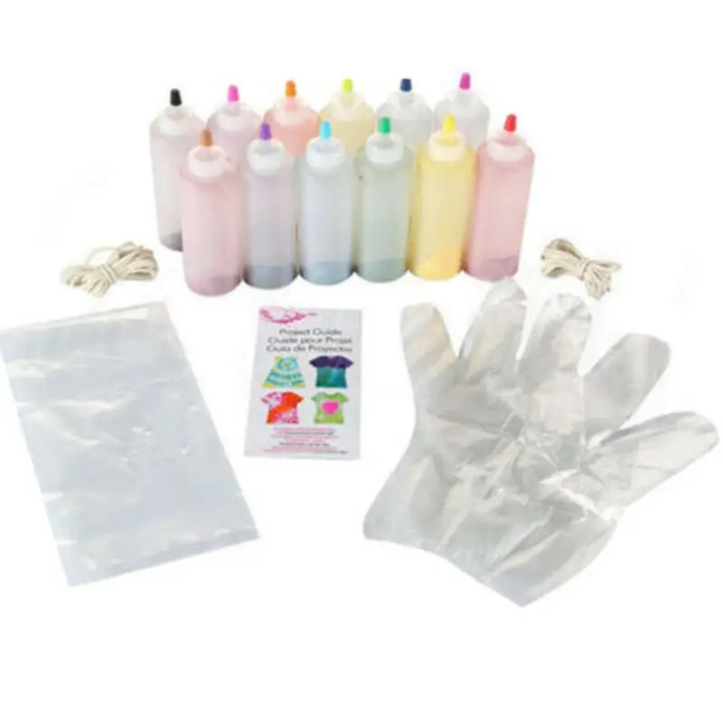 

12pcs Cotton Linen Set Cold Water Dye Pigment Clothing Color Dyeing Agent Old Clothes Refurbished Permanent Paint
