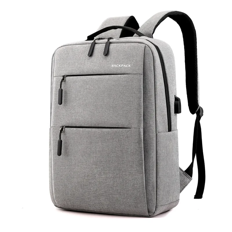 1pc campus backpack one size fits all simple USB charging backpack men and  women business computer bag casual computer handbag