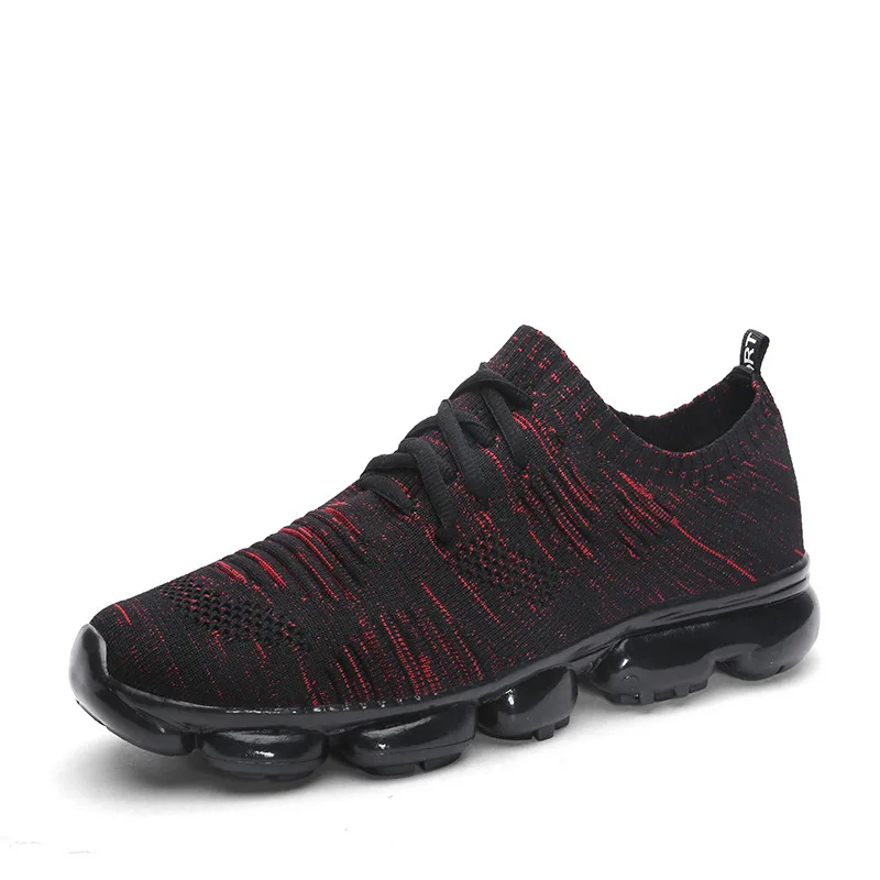

2019 Spring Flying Woven New Trend Men's Flat Bottom Breathable Lightweight Running Outdoor Sports Slip Wear Shoes