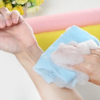 

1pc colorful Beauty skin cloth exfoliating wash cloth japanese body wash towel nylon bath towel skin polishing towel