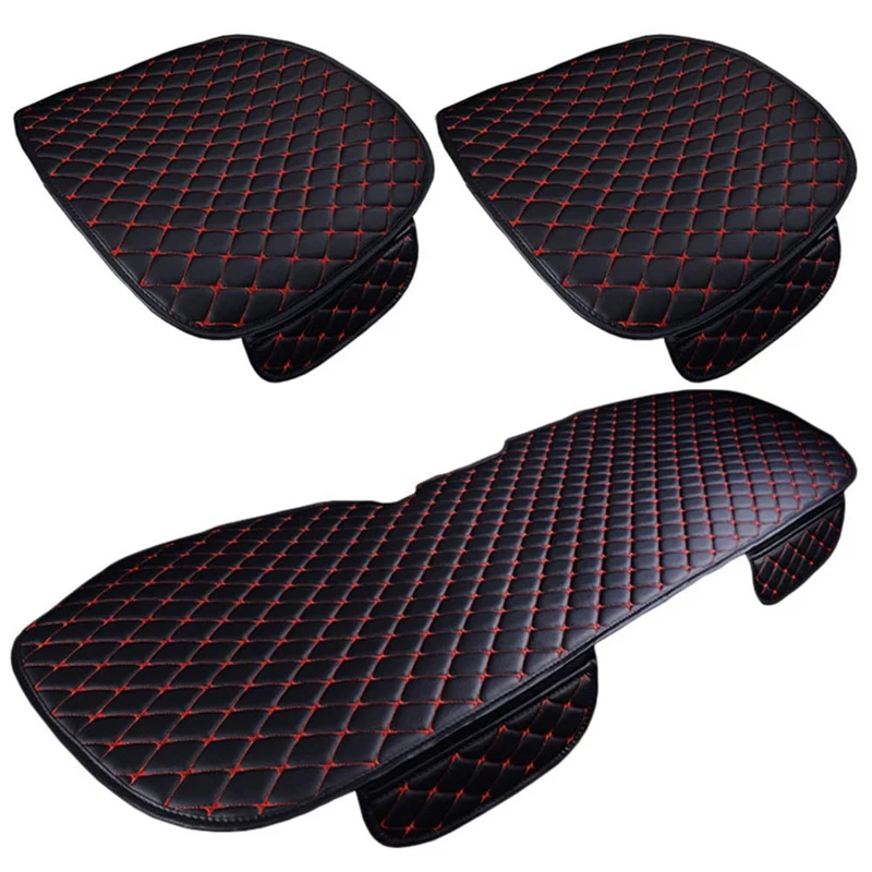 

Car Seat Covers Cushion Auto (Red, 3 Pack Set)