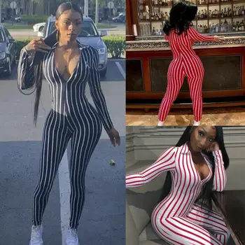 

Womens Clubwear Long Sleeve Playsuit Bodycon Party Jumpsuit Romper Long Trousers