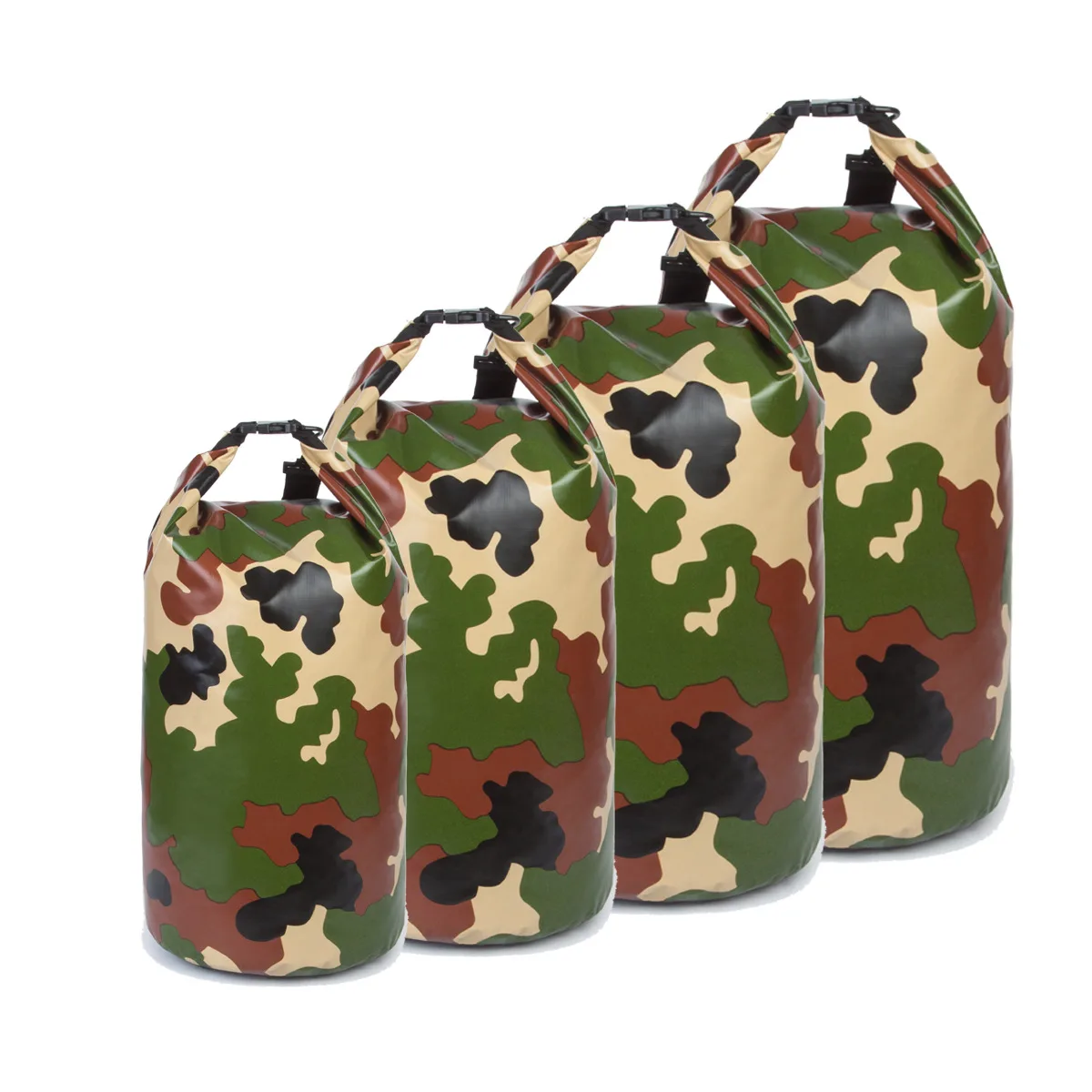 

Manufacturers Customizable PVC Coated Mesh Fabric Waterproof Bucket Bag Outdoor Camping Backpack Camouflage Sports Backpack Wate