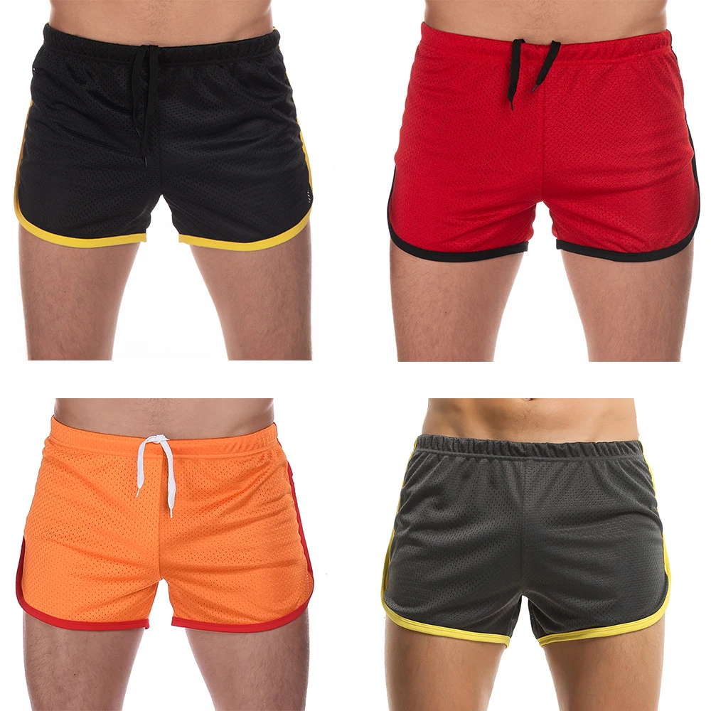 New Summer Men's Beach Shorts Casuals Quick Dry Sport Short Loose Mesh Elastic Waist Fitness Boys Pants Fashion Swimming Wear