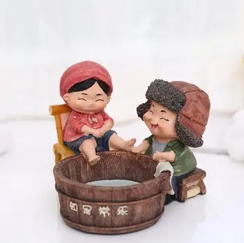 

Cute Lovely Sweety Lovers Couple Ornament Resin Figures Home Office Table Decoration