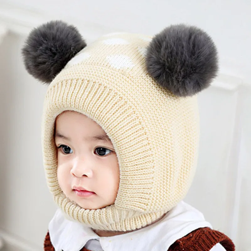 Baby Hats Autumn And Winter Warm All-in-one Hats For Men And Women Baby Hats 6-36 Months Children's Woolen Cap Ear Caps Sombrero baby accessories bag	 Baby Accessories