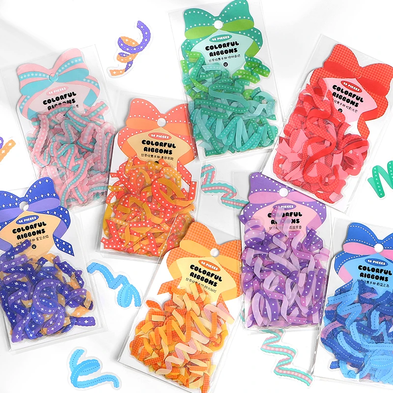 40 unids/pack colección de cinta Manual serie cuarderno de recortes con pegatinas decorativas adhesivo para manualidades etiqueta pegatinas de papel para álbum y diario