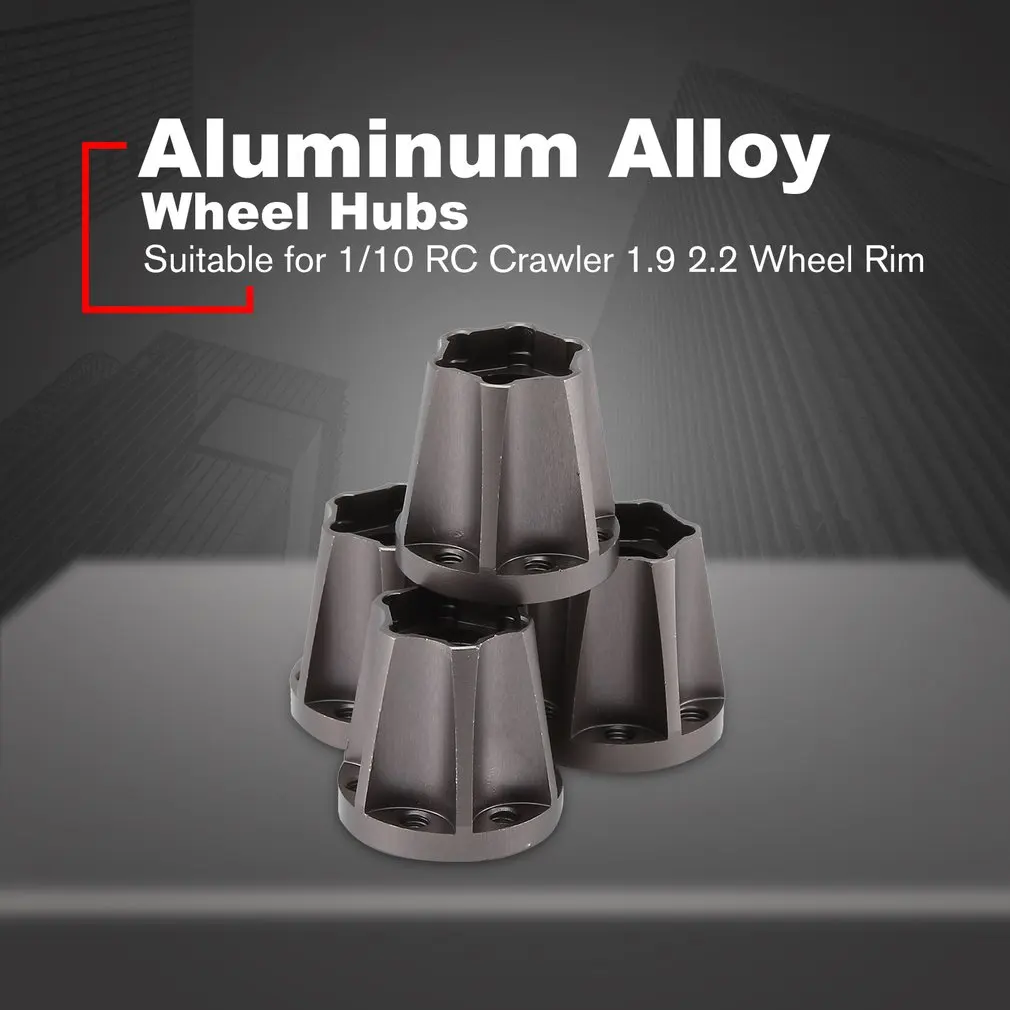 

4PCS Aluminum Alloy 12mm Wheel Hex Hub Wheel Adapters For 1/10 RC Crawler 1.9 2.2 Wheel Rim Axial SCX10 Traxxas TRX4 D90