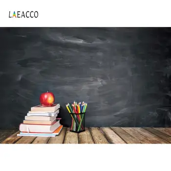 

Laeacco Photographic Backdrop Cartoon Blackboard Book Child Baby Birthday Customize For Photography Backgrounds For Photo Studio